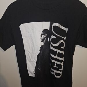 Usher Black Graphic T-Shirt